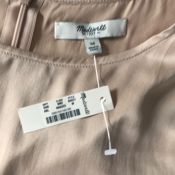 Madewell Scalloped Silk Blouse NWT - Picture 5 of 8